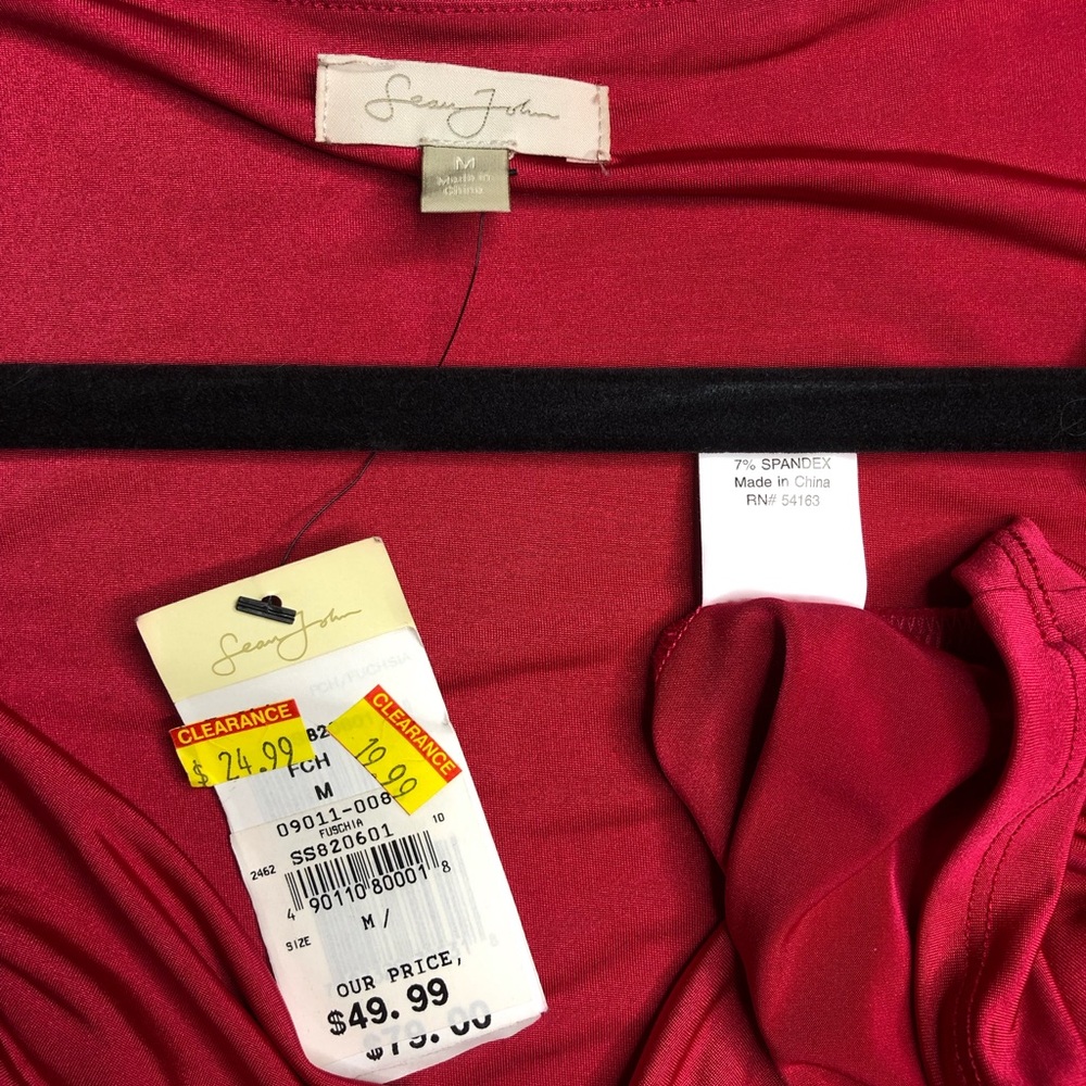 Sean John Fuscia Pink Sleeveless Midi Medium Dress - Picture 2 of 13